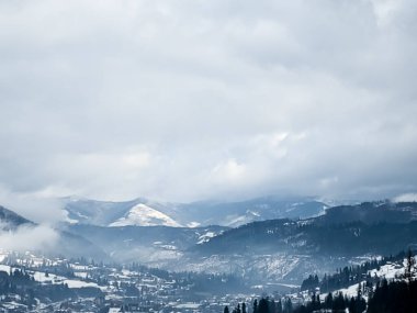 Karlı güzel kış manzarası