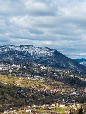 Montgro 'daki Kotor şehrinin havadan görünüşü
