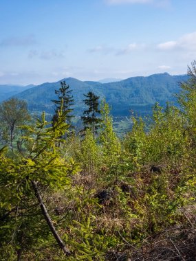 Dağların güzel manzarası, doğa arka planı