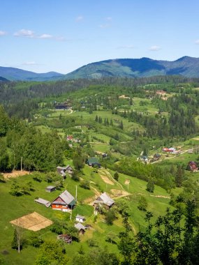 Yaz mevsiminde Karpatlar 'ın hava manzarası