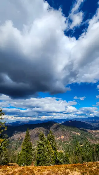Dağ sırası olan güzel bir manzara.