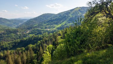 Dağ manzarası, yaz güneşli günü