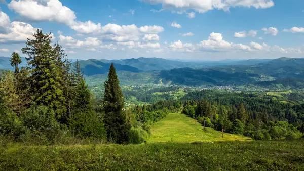 Yazın dağların güzel manzarası