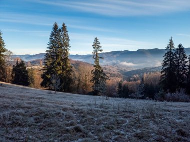 Dağlarda sonbahar sabahı