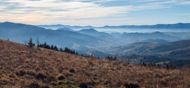 Ukrayna Karpatlar 'ında sonbahar dağı.