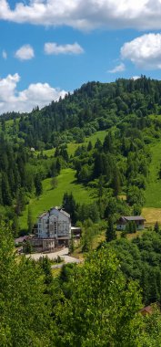 Şehrin eski köyünün manzarası