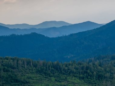 Dağlardaki güzel bir dağ görüntüsü.