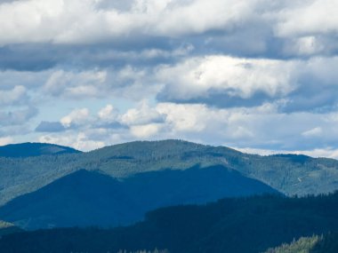 Ukrayna Karpatlarının güzel dağ manzarası.