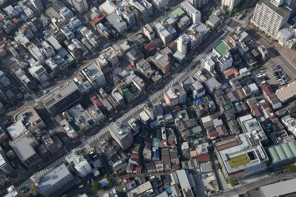 Panorámás Légi Kilátás Tokió Japán Tokiói Városi Kilátás Felülről — Stock Fotó