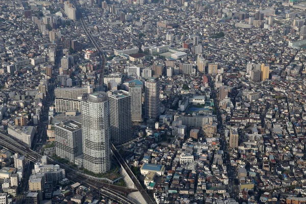 Vista Aérea Panorâmica Tóquio Japão Tóquio Vista Urbana Cidade Cima — Fotografia de Stock