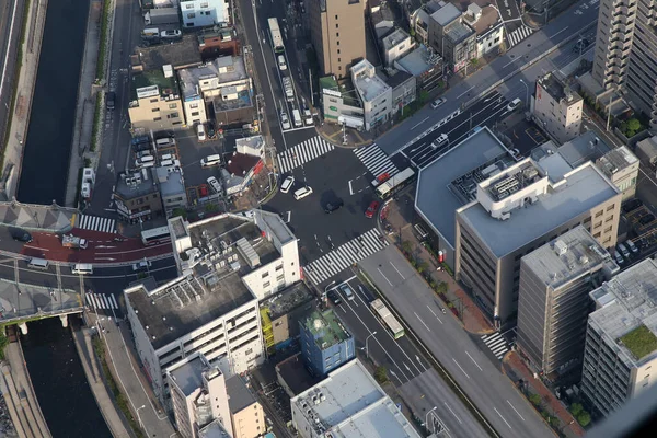 Panorámás Légi Kilátás Tokió Japán Tokiói Városi Kilátás Felülről — Stock Fotó