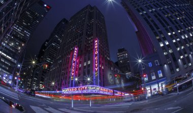 New York, ABD - 5 Haziran 2023: Rockefeller Center 'daki Radio City Music Hall