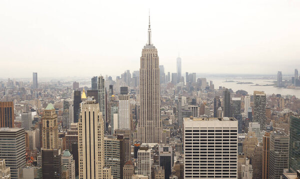 Skyline of Manhattan from Top of the Rock. New York, USA