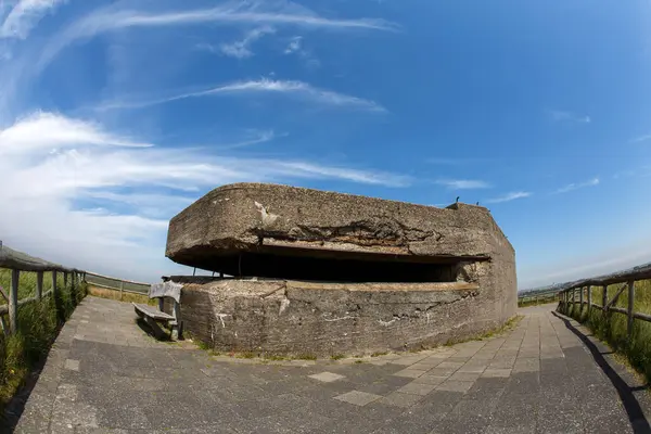 stock image German Bunker Den Hoorn in North Holland, Netherlands. Beautiful view of the dunes along the Dutch Coast