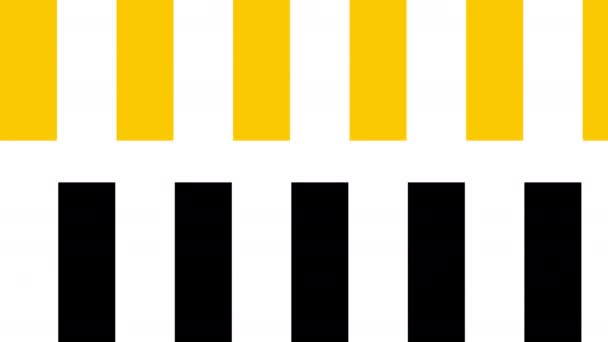 Yellow Black Colored Simple Block Stripes Transition Background 60Fps — Video
