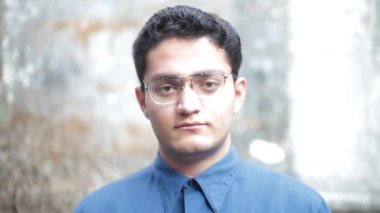 Male model wearing corporate blue showing disappointments - HD - 24 fps