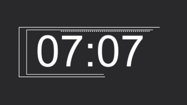 精密定时器制作风格 带Hd图象的Matte Black 10秒定时器包 — 图库视频影像