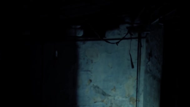 Lugar Misterioso Oscuridad Cintas Terror Como Película 1080P — Vídeo de stock