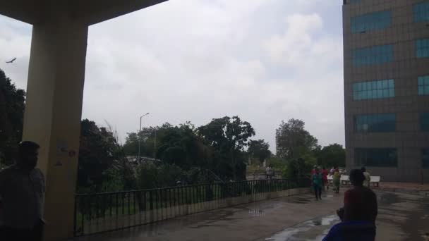 Junagadh Gujarat Indien Juni 2023 Kraftig Regn Vind Biparjoy Cyklon – Stock-video
