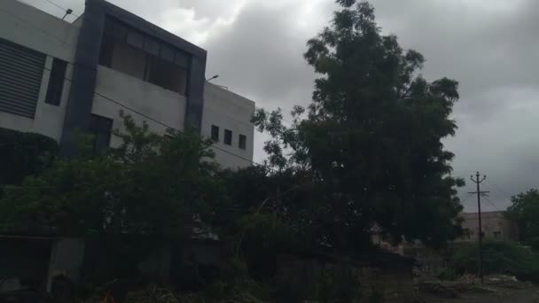 Джунагад Гуджарат Индия Июня 2023 Года Сильный Дождь Ветры Циклона — стоковое видео