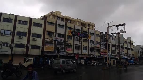 Junagadh Gujarat Indien Juni 2023 Kraftig Regn Vind Biparjoy Cyklon – Stock-video