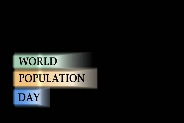 Día Población Mundial Texto Como Tercio Inferior —  Fotos de Stock