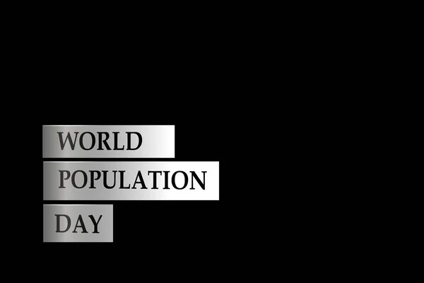 stock image World population day - text as lower third