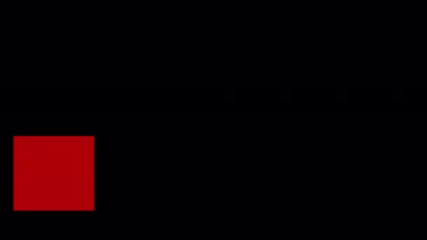 Eenvoudig Wit Zwart Rood Gekleurde Rechthoekige Onderste Derde Titel Animatie — Stockvideo