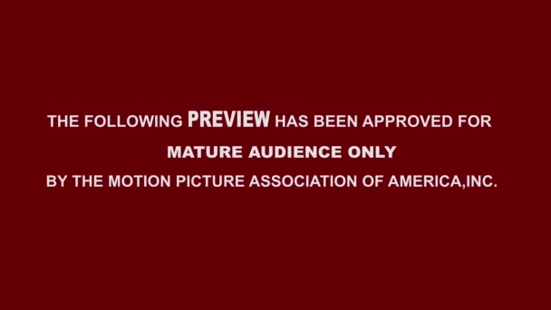Disetujui Untuk All Audiences Film Rating Parental Guidance Cinema Trailer — Stok Video