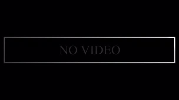 Brak Wideo Czarny Ekran Wskaźnikiem Gradientu Czarno Białego Ujawnia Brak — Wideo stockowe