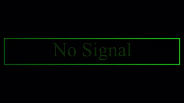 ビデオはない シグナル伝送エラー コンピュータシステムの障害 — ストック動画