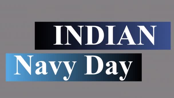 Indian Navy Day Animert Nedre Tredje Alfa – stockvideo
