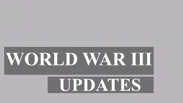Atualizações Terceira Guerra Mundial Lower Third Alpha — Vídeo de Stock