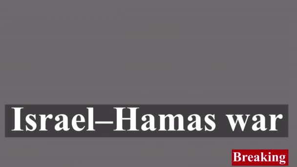 Israel Guerra Hamas Notícias Última Hora Comp Lower Third Alpha — Vídeo de Stock