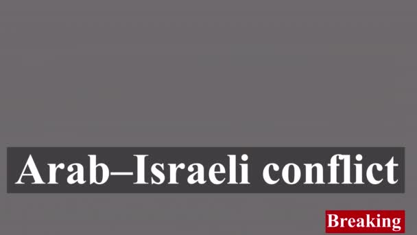 Arab Israeli Conflict Updates Notícias Comp Lower Third Alpha — Vídeo de Stock