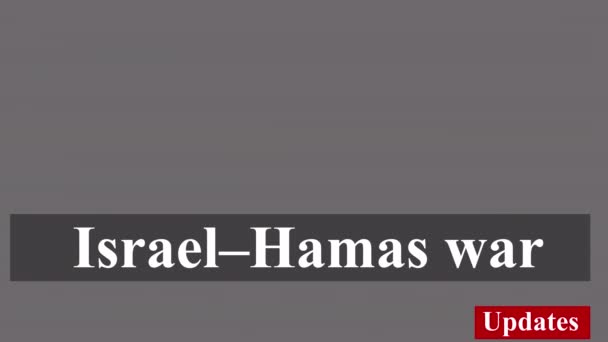 Israel Hamas Krigsuppdateringar Nyheter Comp Lower Third Alpha — Stockvideo