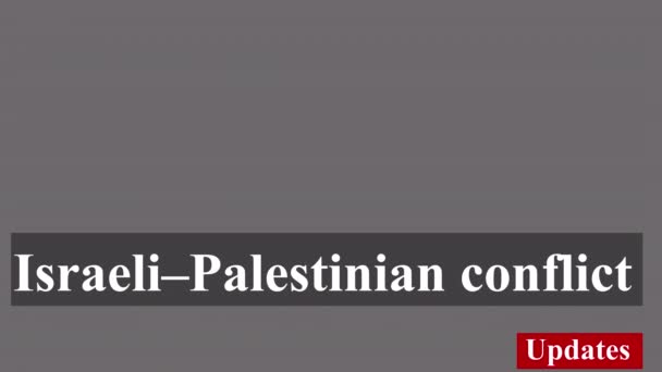 Uppdateringar Konflikten Mellan Israel Och Palestina News Comp Lower Third — Stockvideo
