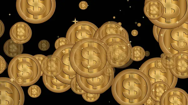 Золотий Долар Символ Концепція Долара Золота Валюти Грошей Стокове Зображення