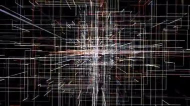 Pürüzsüz, Akıcı Hareket Döngüsü Tasarımı Modern, Teknolojik Temalı Projeler İçin Mükemmel Parlayan Çizgiler Arkaplanı. 4K Çözünürlükte Geçmişe Düz, Dinamik Görünüm Eklemek için ideal.