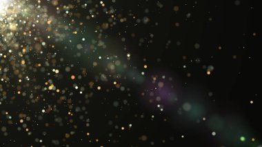 Düşen Parçacık Işıkları ve Kar Taneleri ile Noel Arkaplanı Mesaj ya da Mesaj Eklemek için Mükemmel Döngü. Kutlama Sahneleri için ideal, 