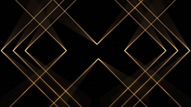 Lüks Altın Geometrik Şekiller Arkaplanı. Sunumlar için zarif soyut tasarım ve Parlak Metalik Efektler ve Modern Estetik Efektlerle Yaratıcı Projeler