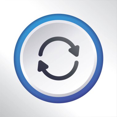 Düz simge düğmesi vektör tasarımını tekrar oynat