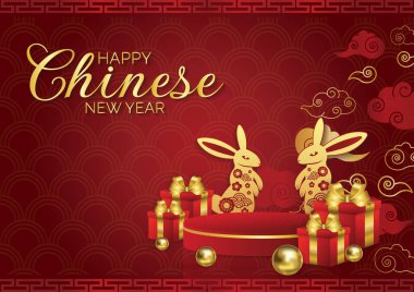 Çin Yeni Yıl Afişi Tavşan Yılı 2023 