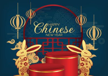 Çin Yeni Yıl Afişi Tavşan Yılı 2023 