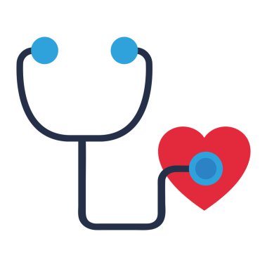 steteskop medikal düz simgeler vektör tıbbi öğeler tasarımı