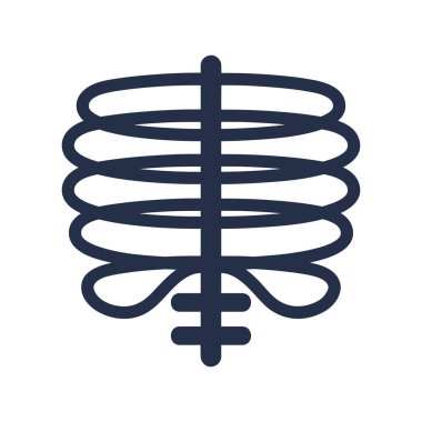 kaburga x ışını medikal düz simgeler vektör tıbbi öğeler tasarımı