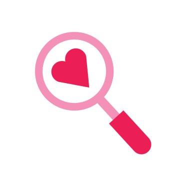 Sevgililer Günü pembe simge tasarımını ayır