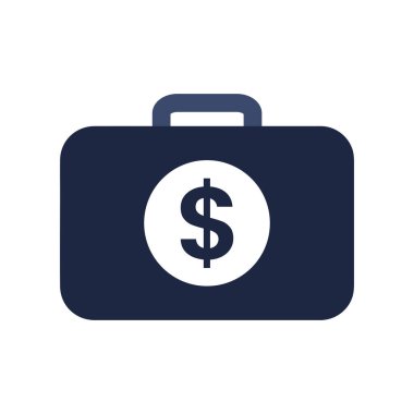 blue and white isolate business financail flat icon elements vector 