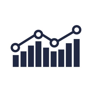 blue and white isolate business financail flat icon elements vector 