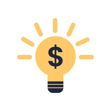 isolate light bulb idea icon symbol vector